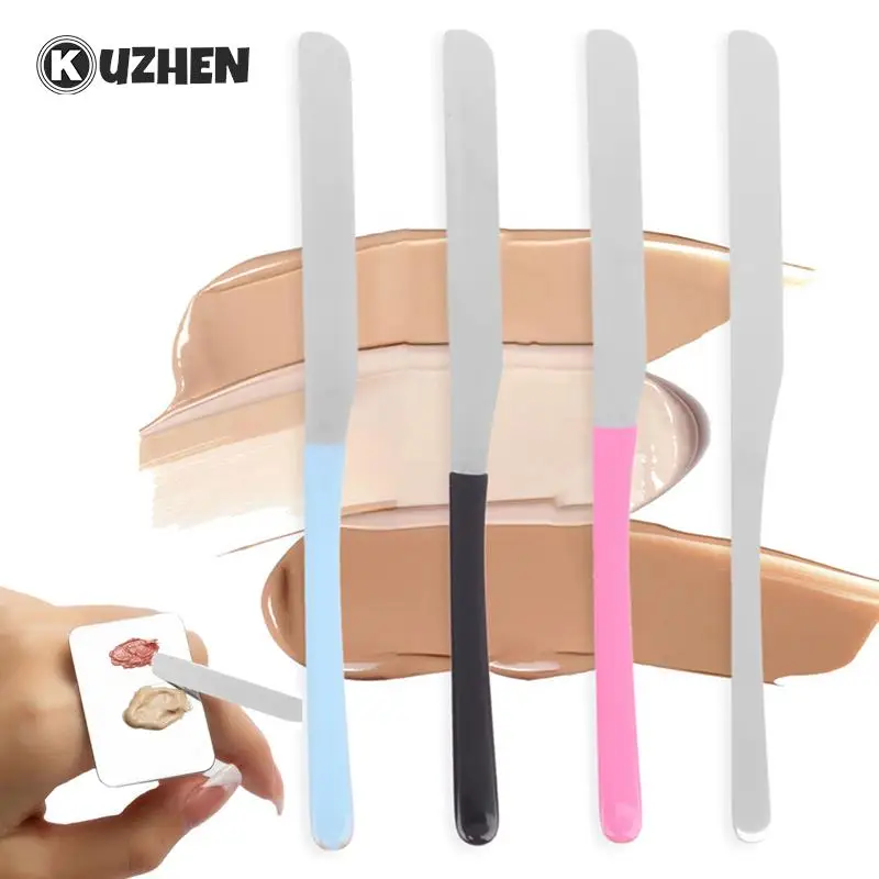 

Stainless Steel Makeup Toner Spatula Foundation Cream Lipstick Pigments Nail Polishes Mixing Stick Cosmetic Make Up Mixing Tool
