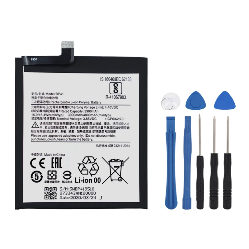 

OHD Original High Capacity Battery BP41 For Xiaomi K20 Mi9T T9 Pro Phone Replacement Batteries 4000mAh + tools