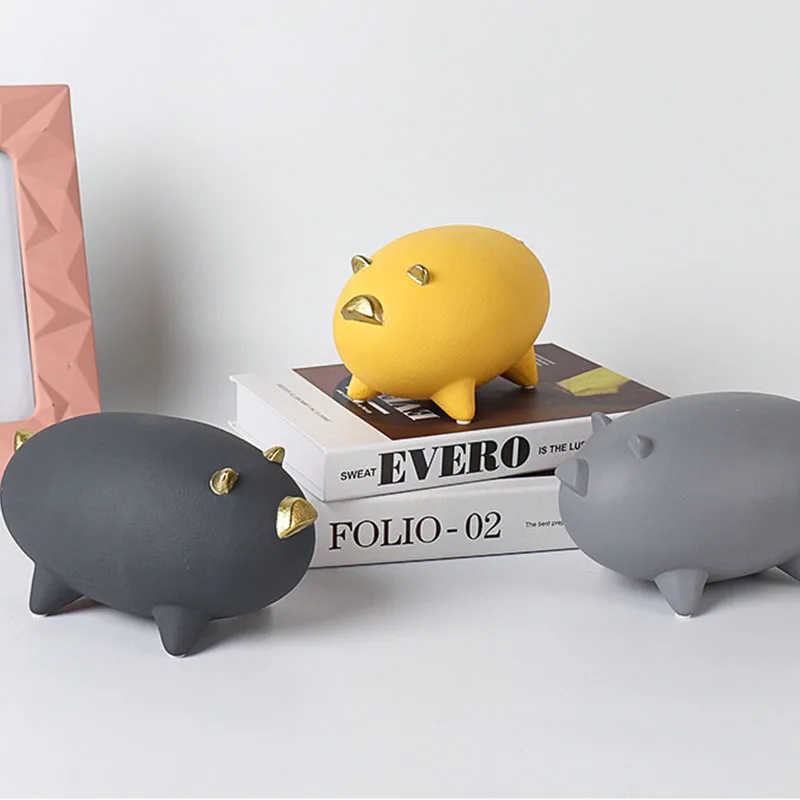 

Modern Ceramic Pig Figurines Home Porch Living Room Decoration Accessories Figures Fashion Wedding Handicraft Ornaments Decor