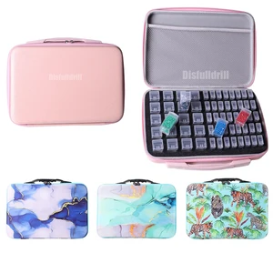 new 60 Bottle Full Square DIY DIamond Painting Box Container Storage Carry Case Holder Hand Bag Zipp