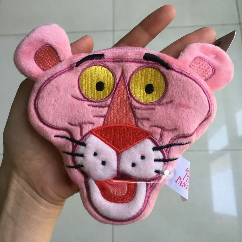 Cartoon Pink Panther Coin Purse Cute Doll Pendant Ornaments Accessories Pendant Collection Present