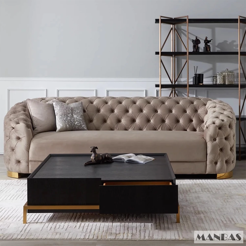 Классические диваны Честерфилд MINGDIBAO с тканевыми пуговицами тканевый диван для
