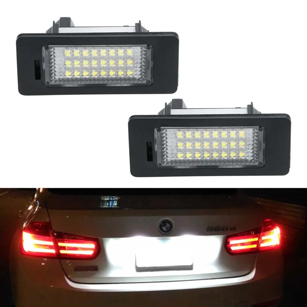 

2Pcs Canbus Led Number Plate Light For BMW Number License Plate Light Lamp white For BMW E39 M5 E70 E71 X5 X6 M5 E90 E92 E93 M3