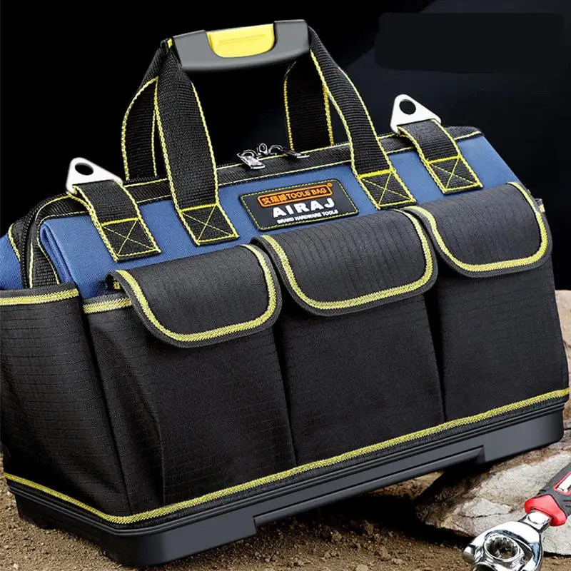 

Multifunctional tool bag rubber bottom wear-resistant thickened Oxford cloth hardware tool bag portable repair electrician bag
