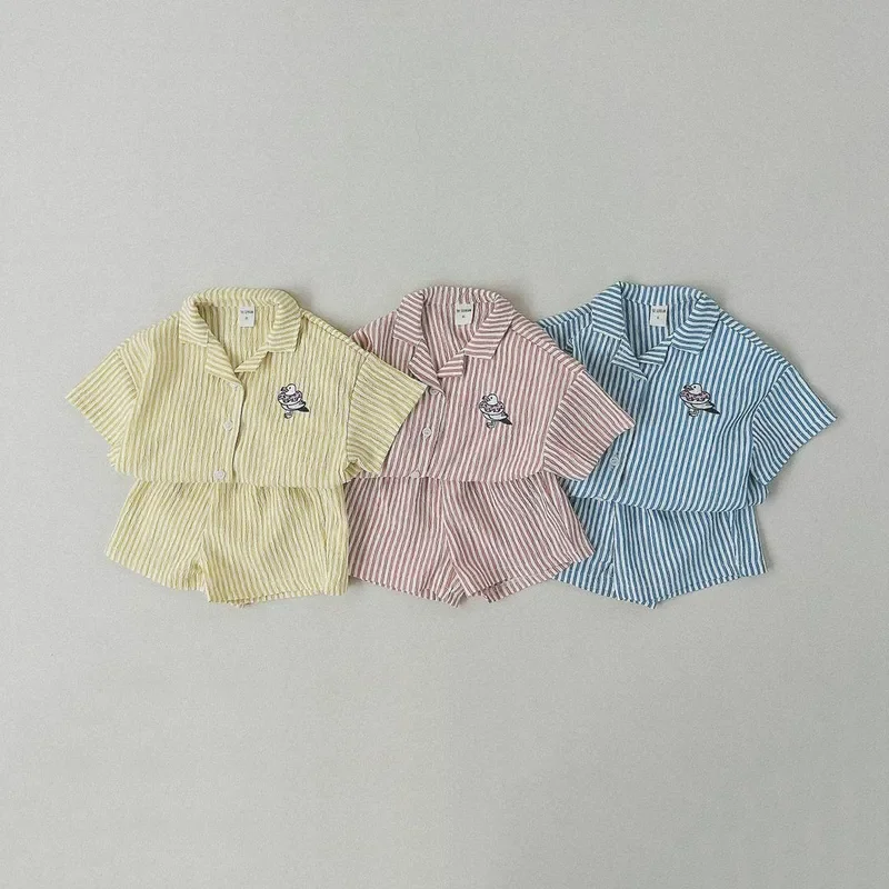 Лето 2024 г. детские топы с длинными рукавами и рисунком утки для мальчиков шорты 2