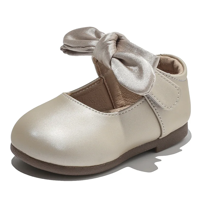 

Spring Autumn Baby Girls Leather Shoes Infant Shoes Kids Comfortable Cow Muscle Soft Sole Birthday Party Bow-knot Princess Shoes