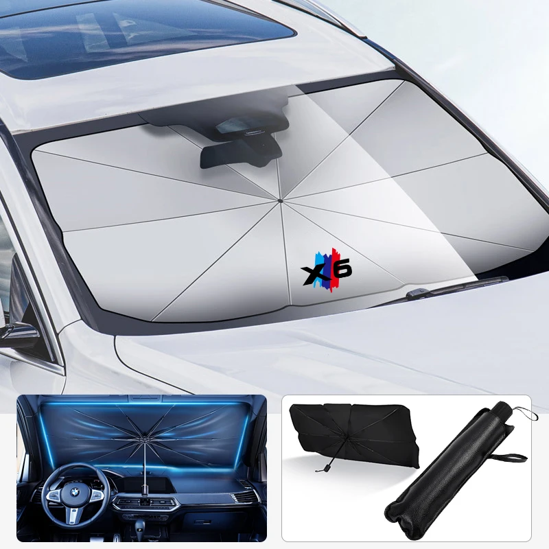 

For BMW X6 Car Sun Shade Protector Parasol Interior Windshield Protection Auto Front Window Sunshade Covers Car Sun Protector