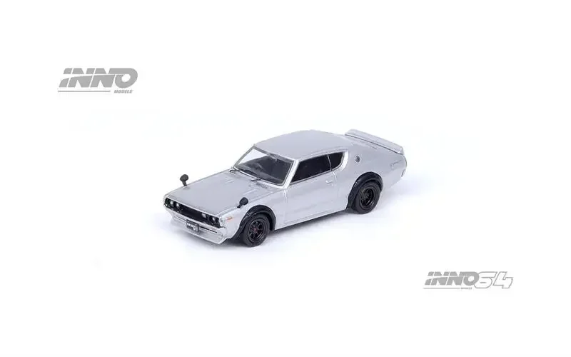INNO 1:64 SKYLINE 2000 GT-R (KPGC110) Серебряная литая модель автомобиля