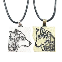 couple wolves pendants love couples jewelry bestfriend necklace valentines day gift viking wolf animal pendant