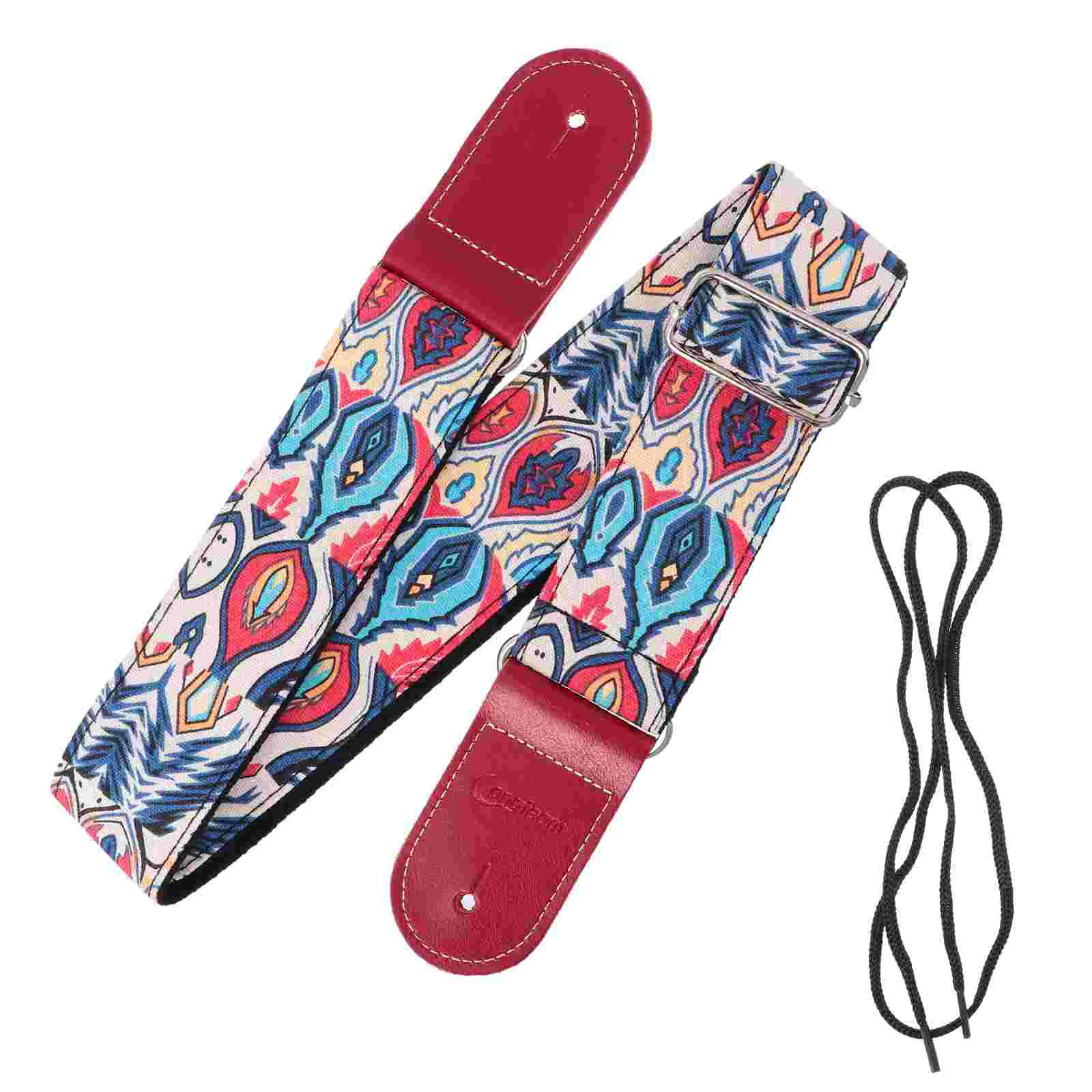 

Guitar Strap Belt Shoulder Ukulele Bass Punch Free Straps Pattern Ends Painting Star Usa Holder Flag American Adjustable