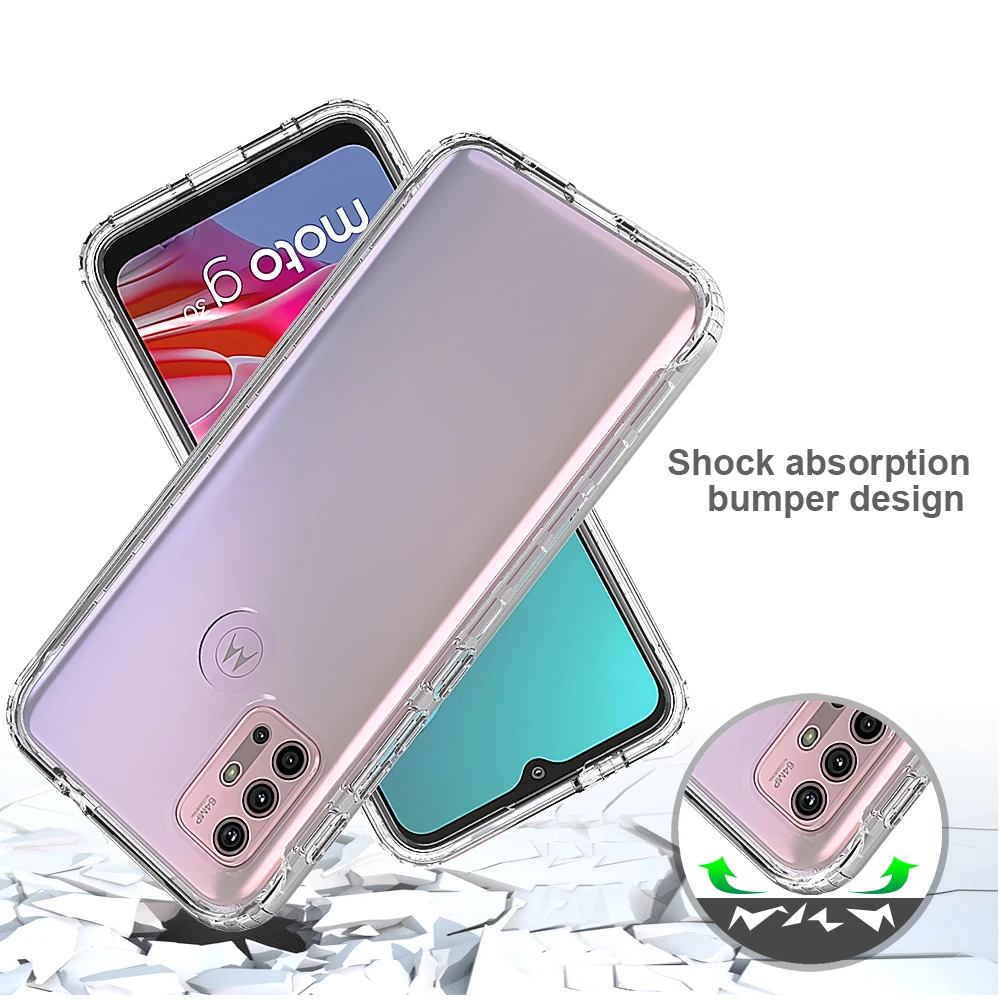 Чехол для Motorola Moto G30 G20 G10 Power G60 G9 Plus полная защита Жесткий ПК + Мягкий ТПУ