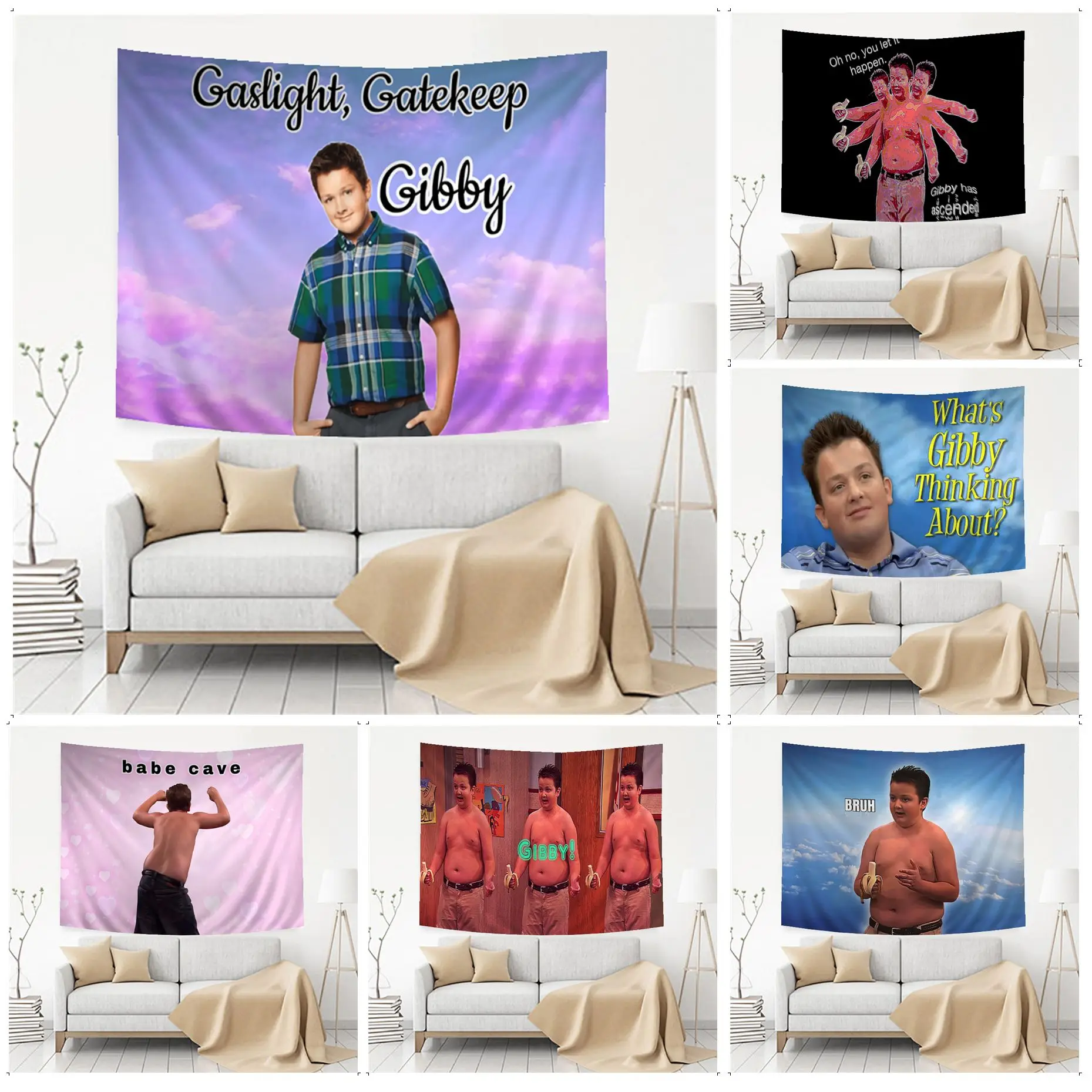 

Gibby Chart Tapestry Hanging Tarot Hippie Wall Rugs Dorm Japanese Tapestry