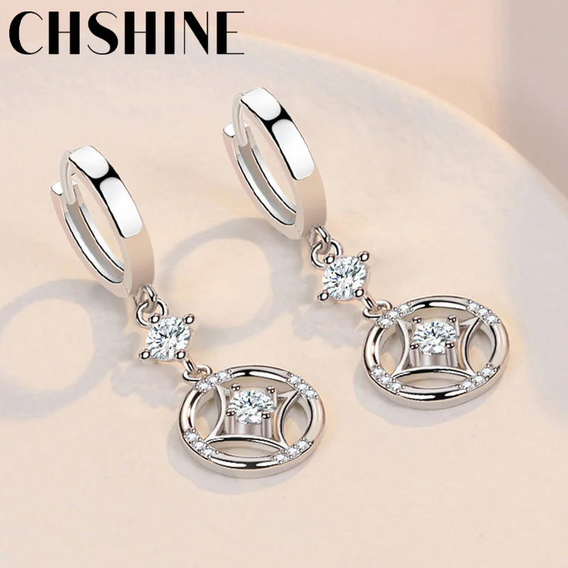 

CHSHINE 925 Sterling Silver Hexagram Zircon Earrings for Women's Wedding Gifts Fashion Jewelry