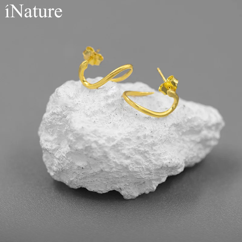 

INATURE 925 Sterling Silver Personality Animal Snake Stud Earrings Ear Piercing Jewelry