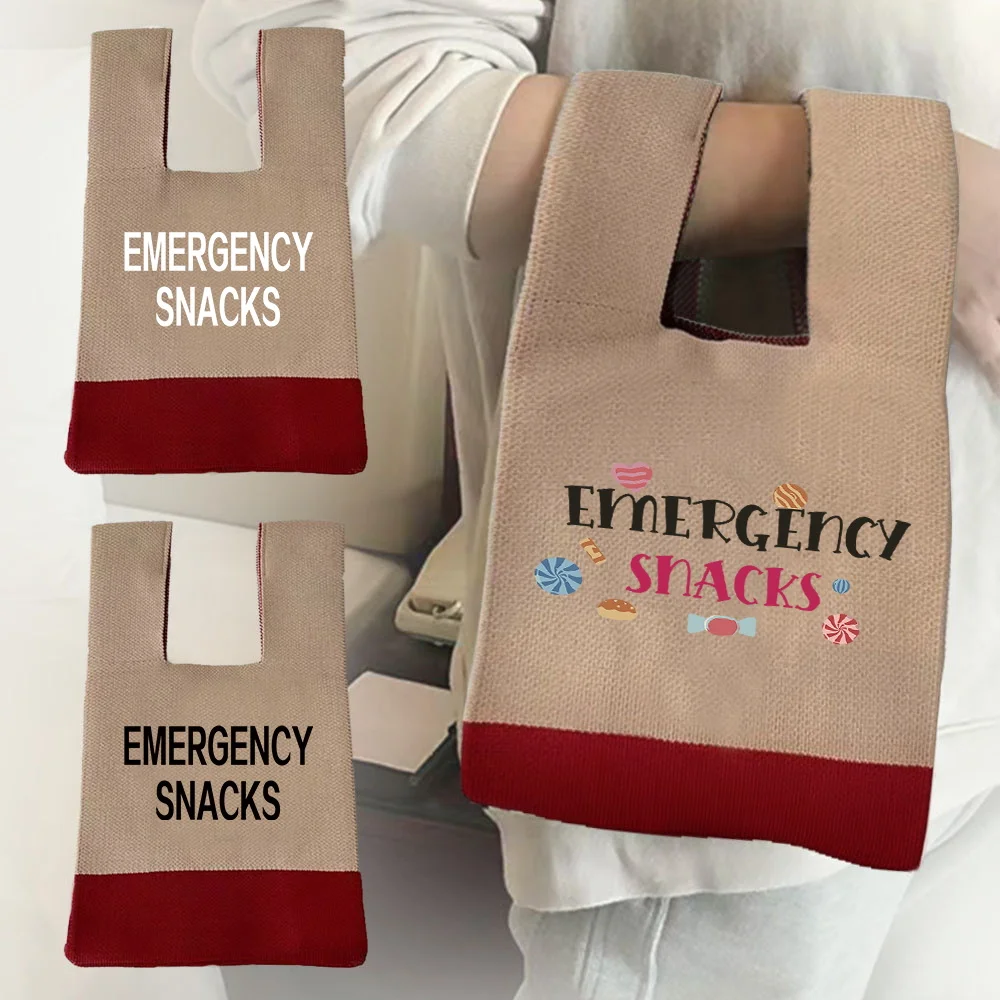 Женская вязаная сумка-тоут на запястье вязаный крючком органайзер кошелек для