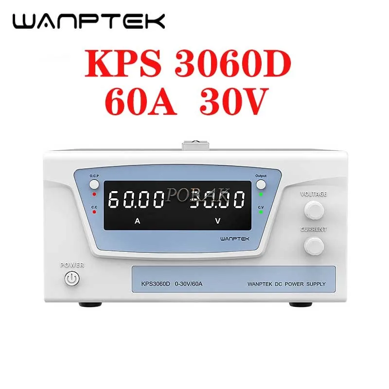 

Wanptek KPS3060D 1.8KW большой Мощность 30V 60A светодиодный Регулируемый DC Питание Переключатель высокой мощности Мощность выключатель постоянного тока Питание dc регулируется