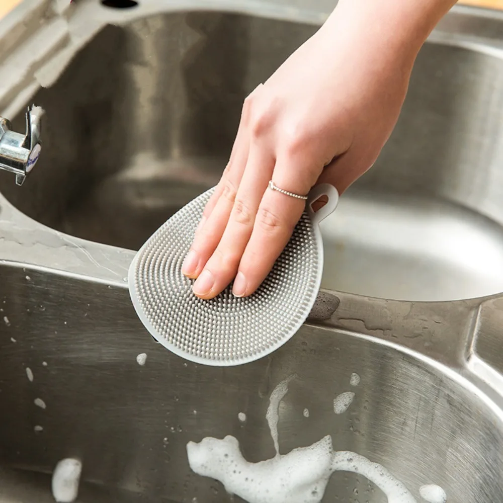 Двусторонние пищевые многоразовые кухонные чистящие средства круглой формы