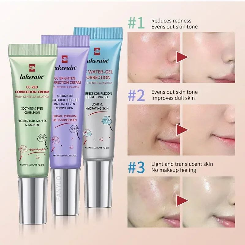 Увлажняющий корректирующий крем CC 5 цветов водостойкий против пота для макияжа