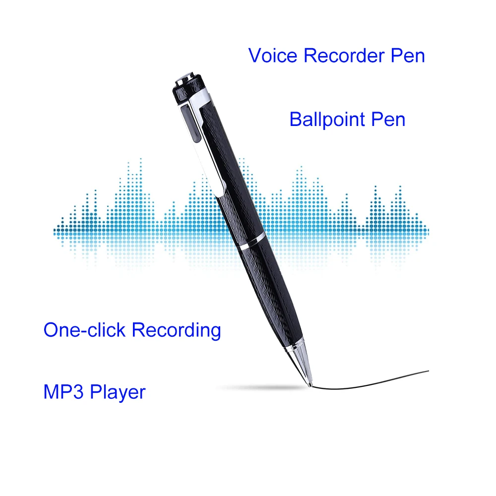 

Digital Voice Recorder Ballpoint Pen Refill 8G/16G/32G/64G USB Flash Driver Sound Audio Recording MP3 Player Dictaphone