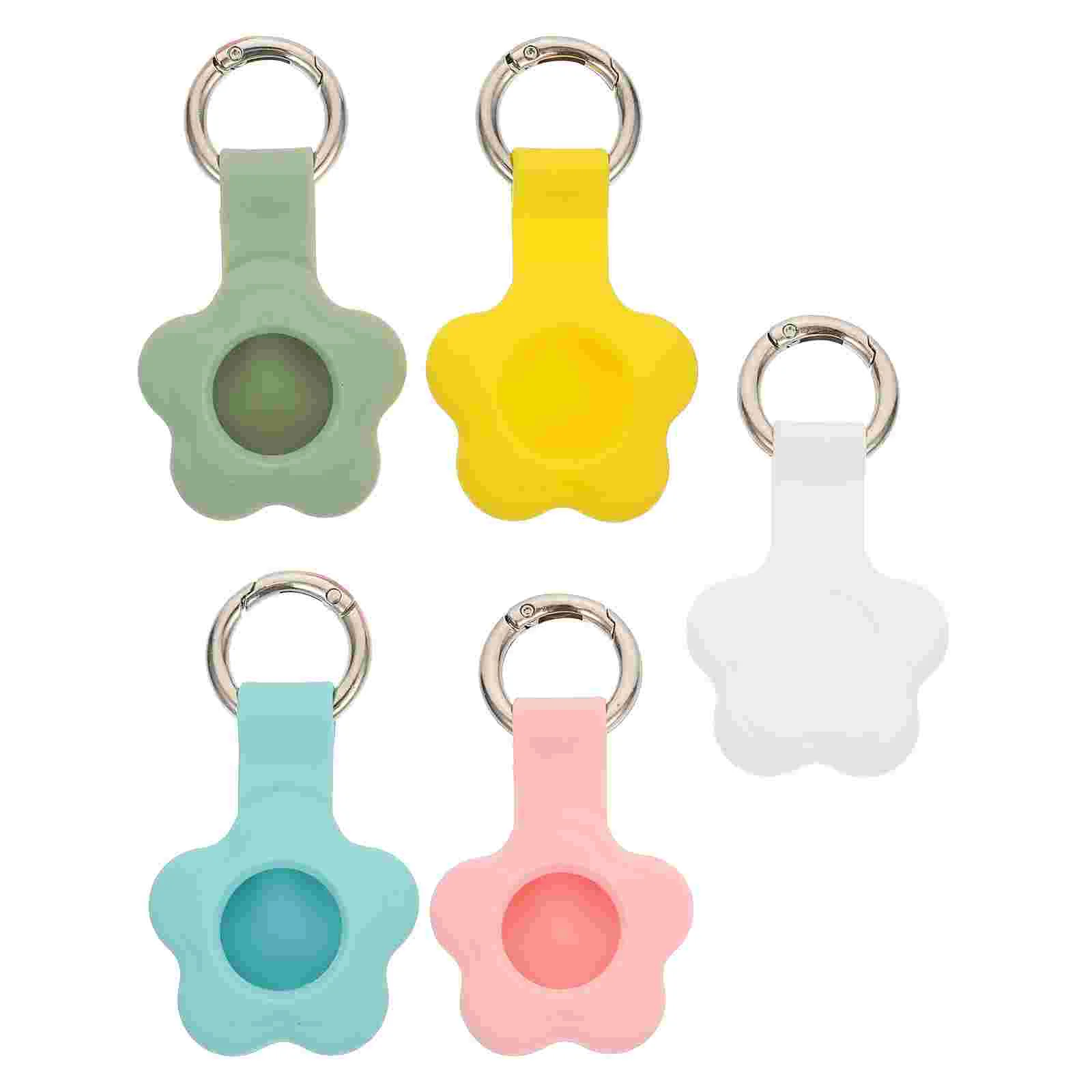 

Air Keychain for Airtags Holder 5PCS Silicone Airtags Case Cover Key Ring Compatible with New