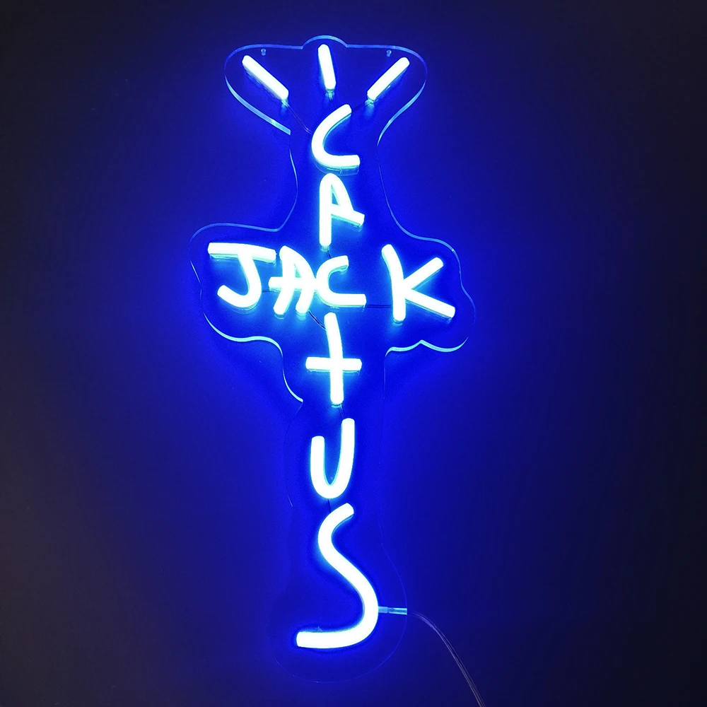 Nach Ästhetischen Nette Kaktus Jack Led Neon Zeichen Lichter 53X23CM Decoracion Acryl Für Shop Party Geschenk Home Zimmer Wand Dekor