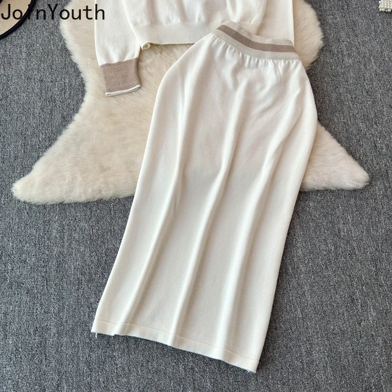 Женский винтажный костюм из двух предметов кардиган с V-образным вырезом и