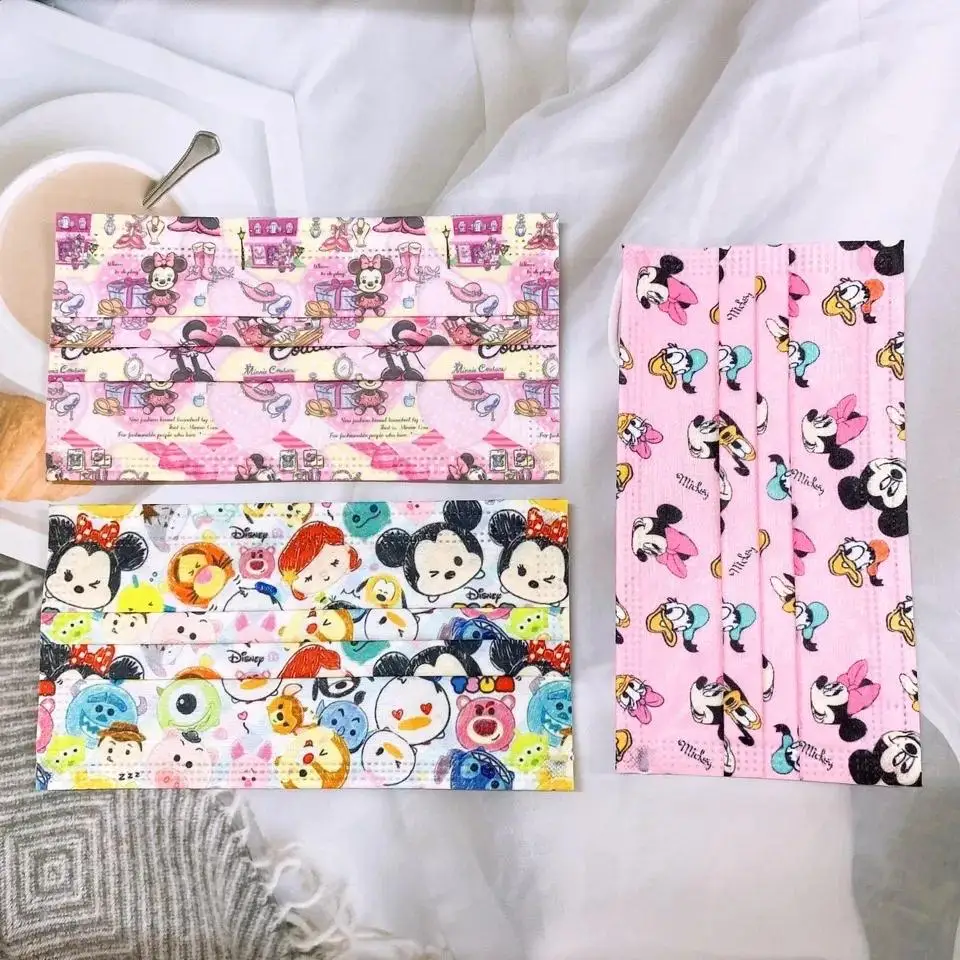 Паровая одноразовая Милая мультяшная защитная маска Disney с Микки и Минни для