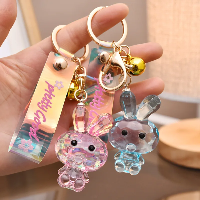 

Acrylic Keychain Cartoon Keychains Women Bag Pendant Cute Creative Sliced Rabbit Fashion Jewelry Accessories