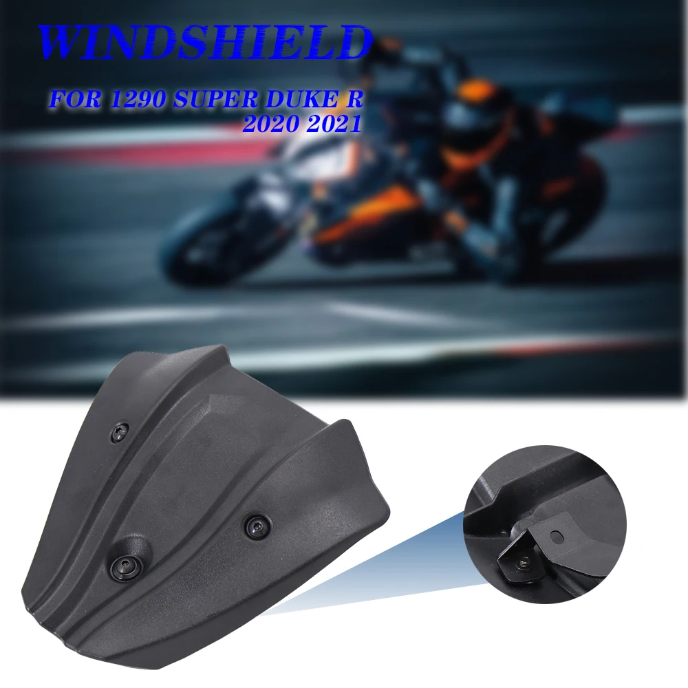 

NEW Black High quality ABS Plastic Motorcycle Accessories Front Windshield Windscreen For 1290 Super Duke R 2020 2021