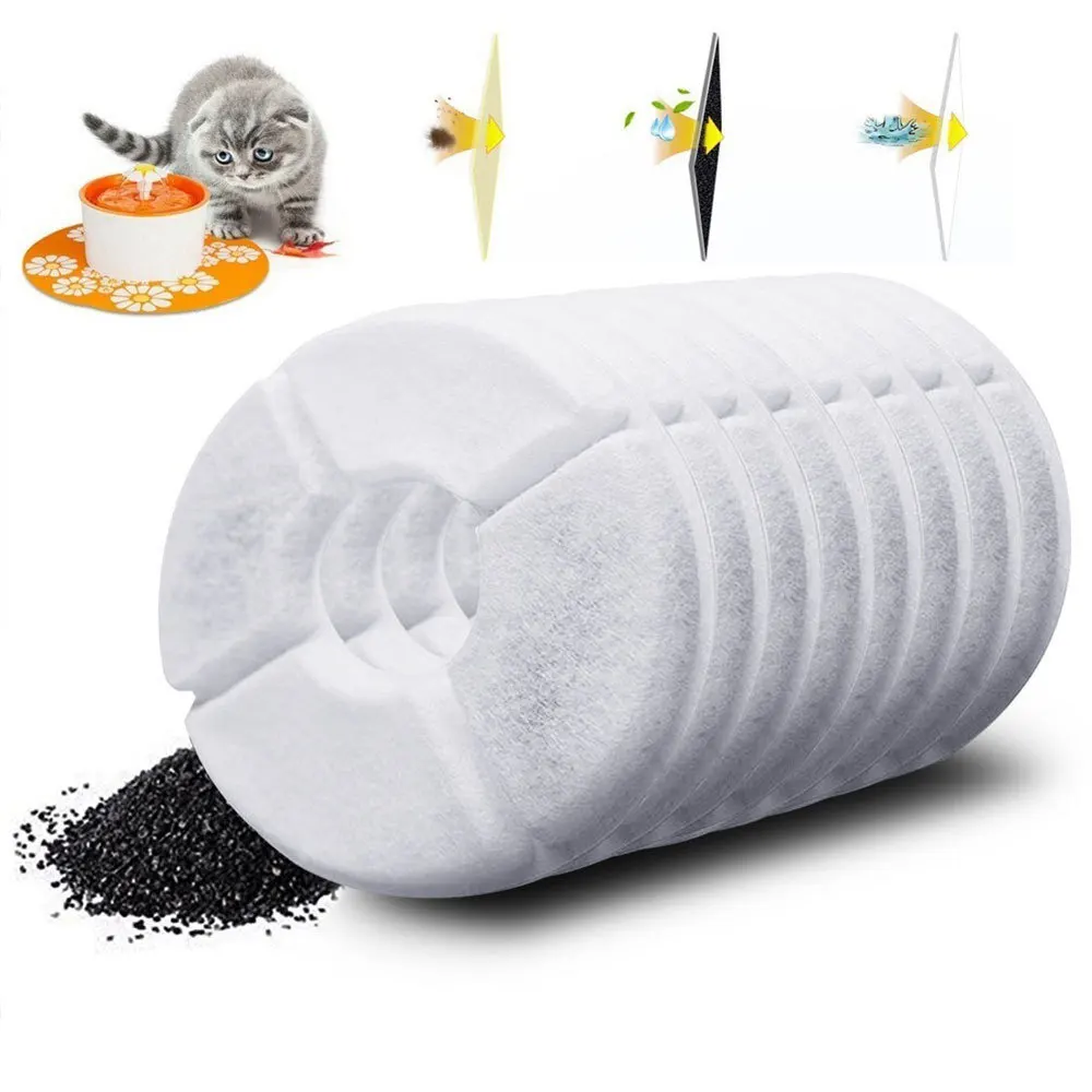 

Replacement Filter for Cat Dog Water Drinking Fountain Activated Carbon Replaced Filters Fountain Dispenser Feeders Dog Supplies