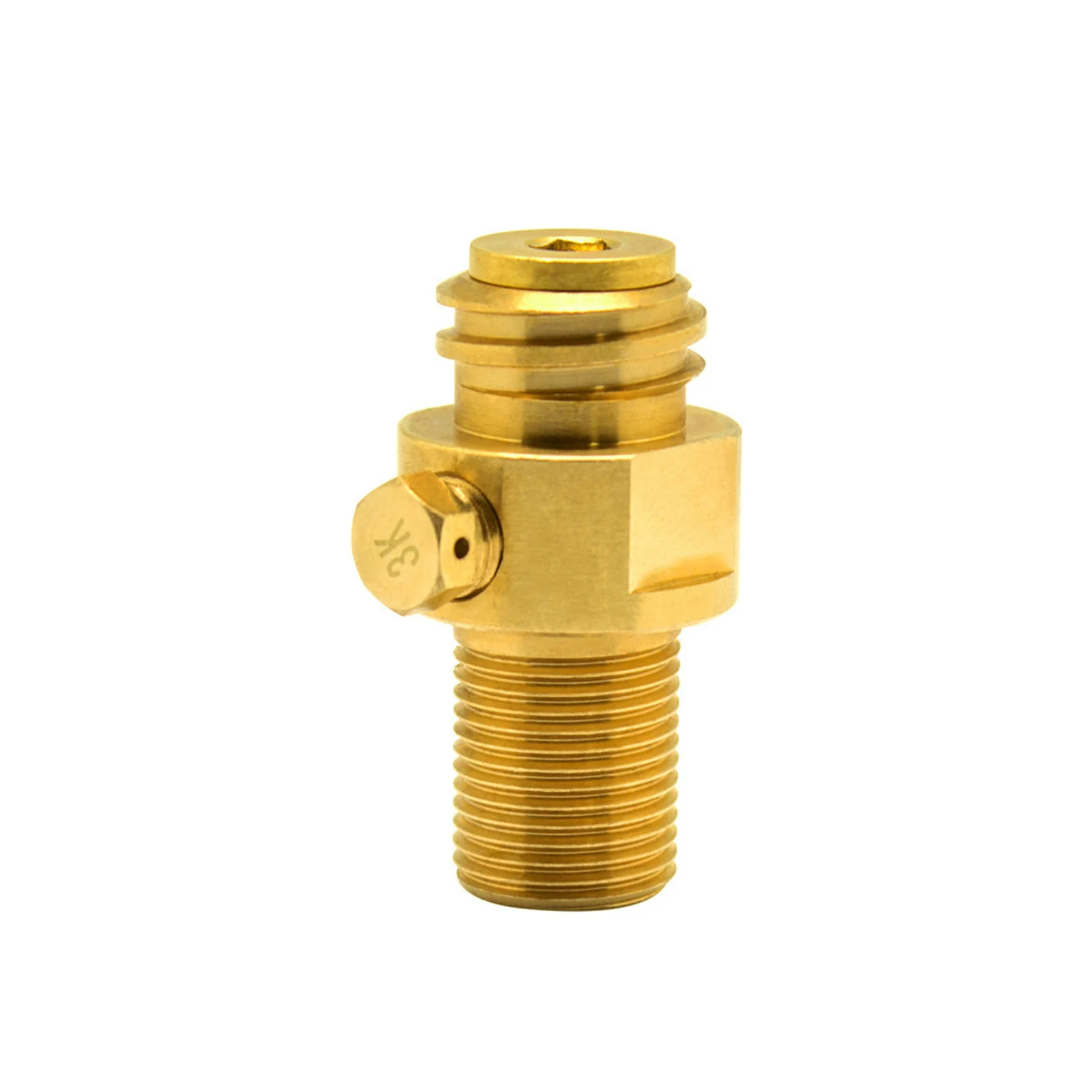 

Bathroom CO2 Tank Home Durable Brass Easy Install Gold Replacement Parts Solid Pin Valve