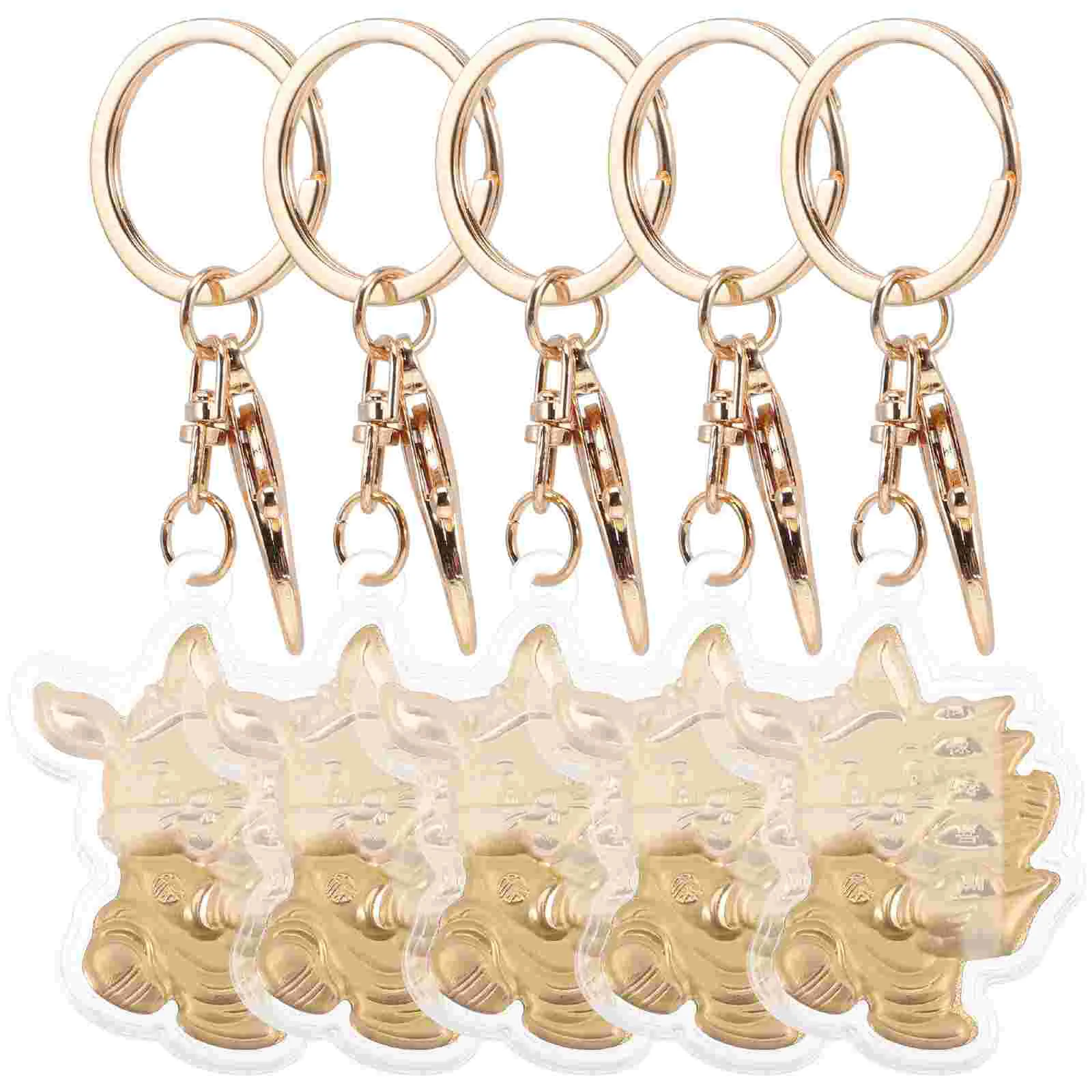 

Keychain Zodiac Key Year New Gifts Rabbit Chain Charms Ring Holder Handbag Hanging Favors Party Cartoon Pendant