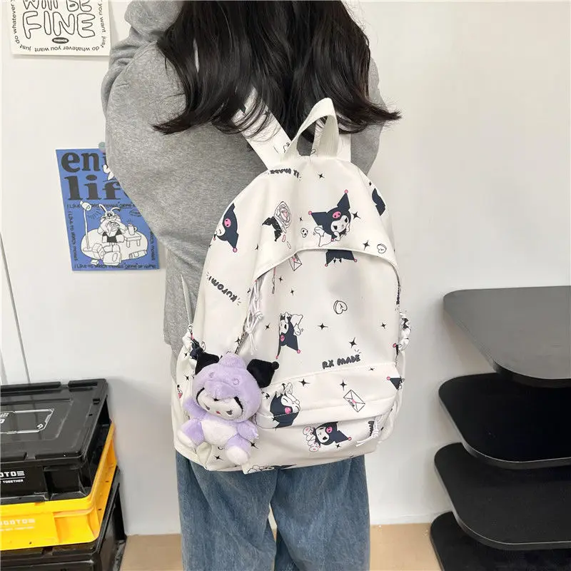 Sanrio kuromi Girl's Schoolbag Female High School Student Large Capacity Backpack Female School Backpack for College Students