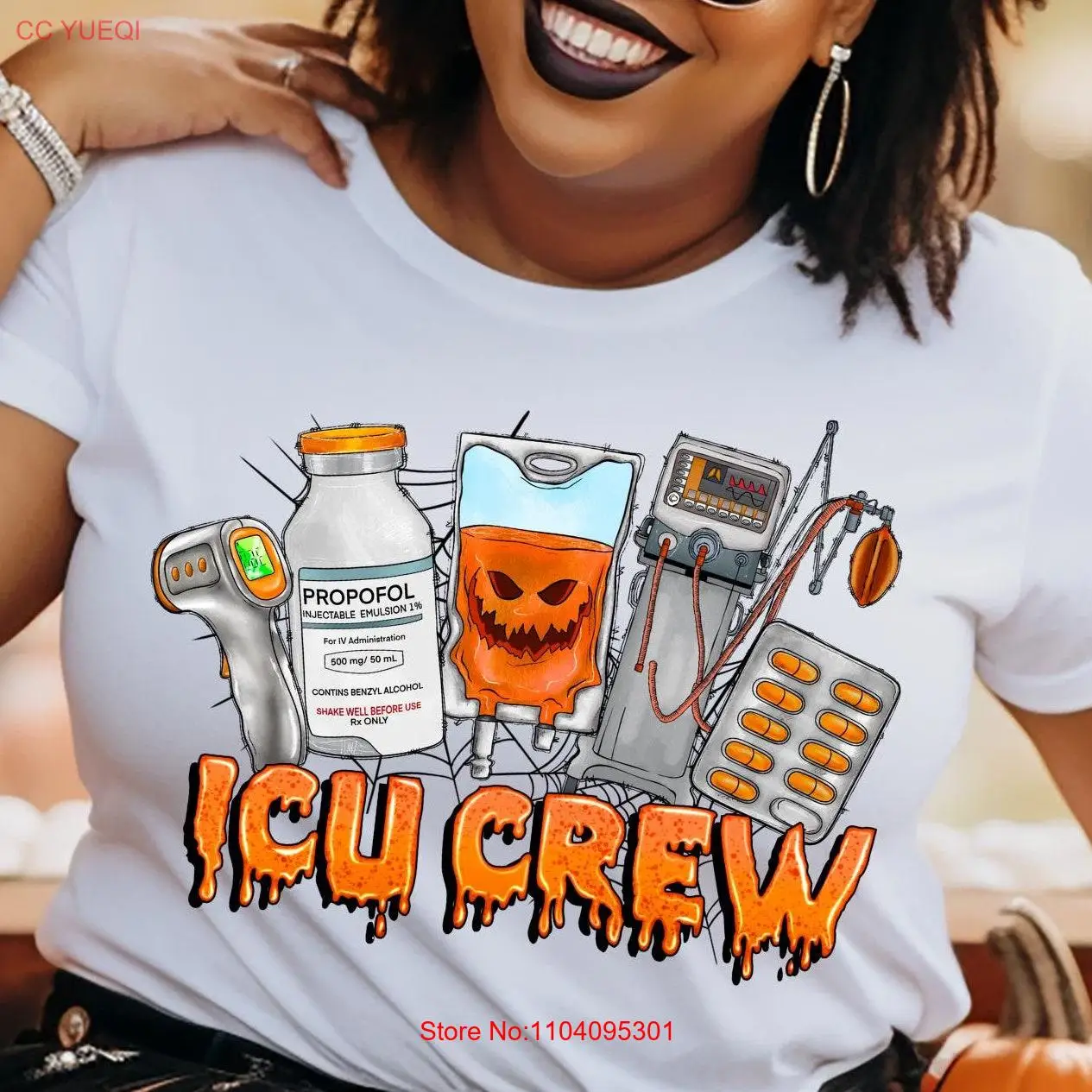 Halloween ICU Crew T Shirt Nurse Nursing Picu Micu Sicu Nicu Fall Intensive Scare UniT Funny long or short sleeves