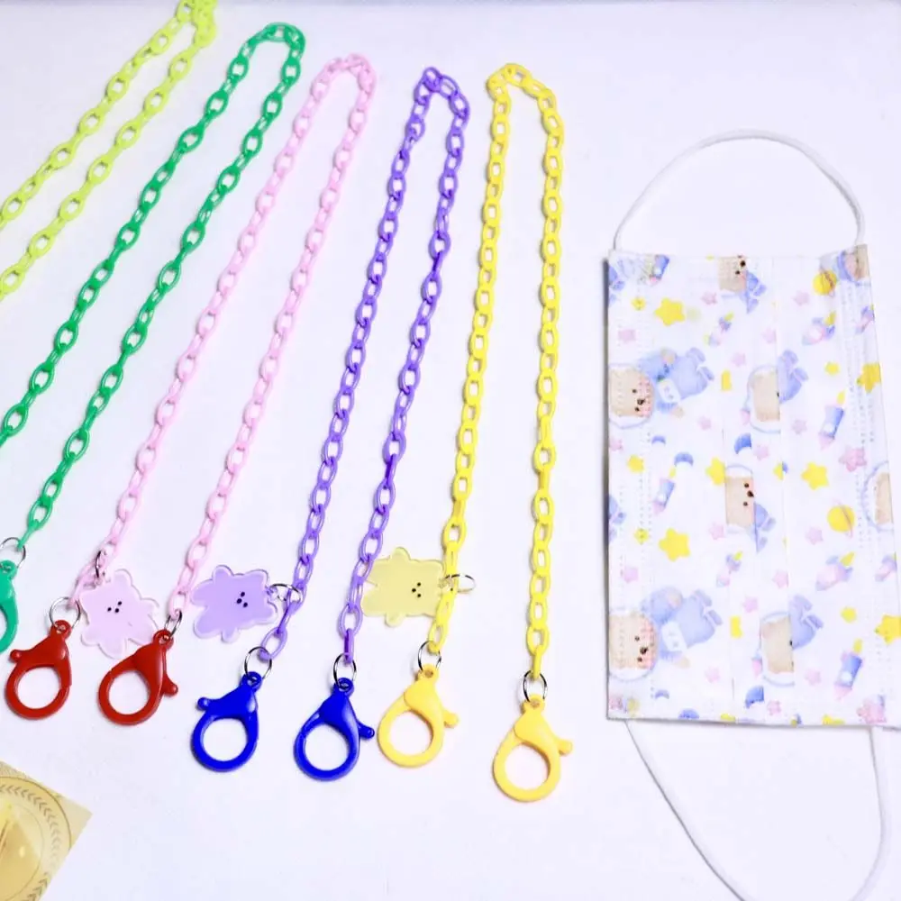 

Цепочка для очков детская акриловая, модный шнурок для очков с мультяшным медведем, держатель для солнцезащитных очков, аксессуары для очко...