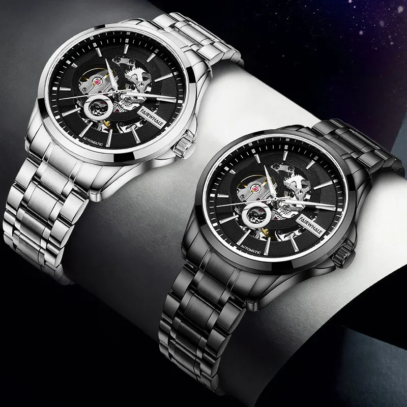 Мужские многофункциональные механические часы MARK FAIRWH с вырезами