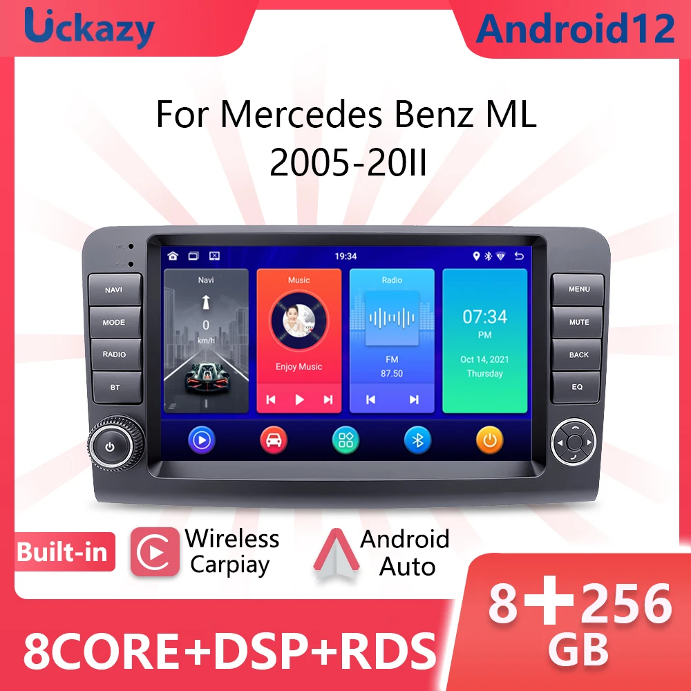 

Uckazy Car Multimedia Android 12 For Mercedes Benz M CLASS ML W164 X164 ML350 ML300 GL500 ML320 ML280 GL350 GL450 Stereo Audio