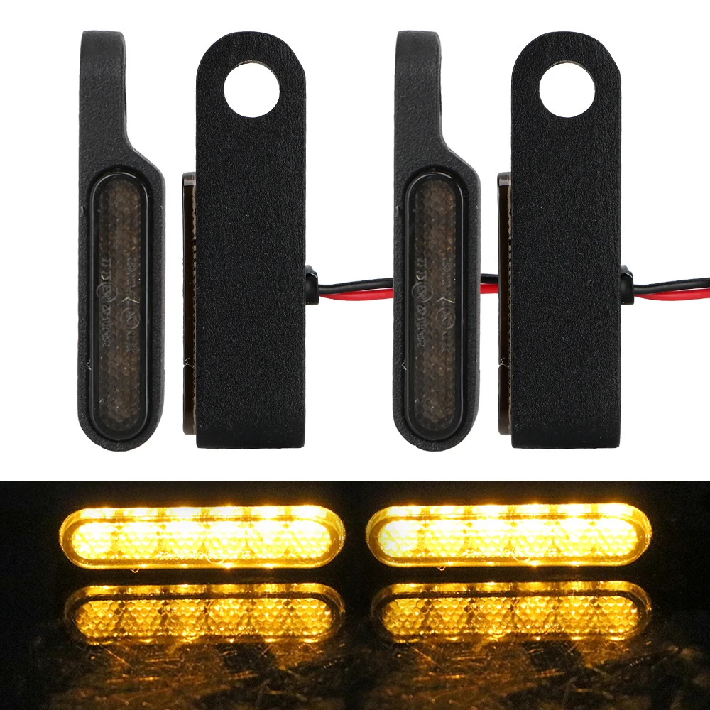

Handlebar Blinker 2PCS Motorcycle Signal lamp Indicators For Cafe Racer Scooter ATV Motobike DC 12V LED Turn Signal Light Mini