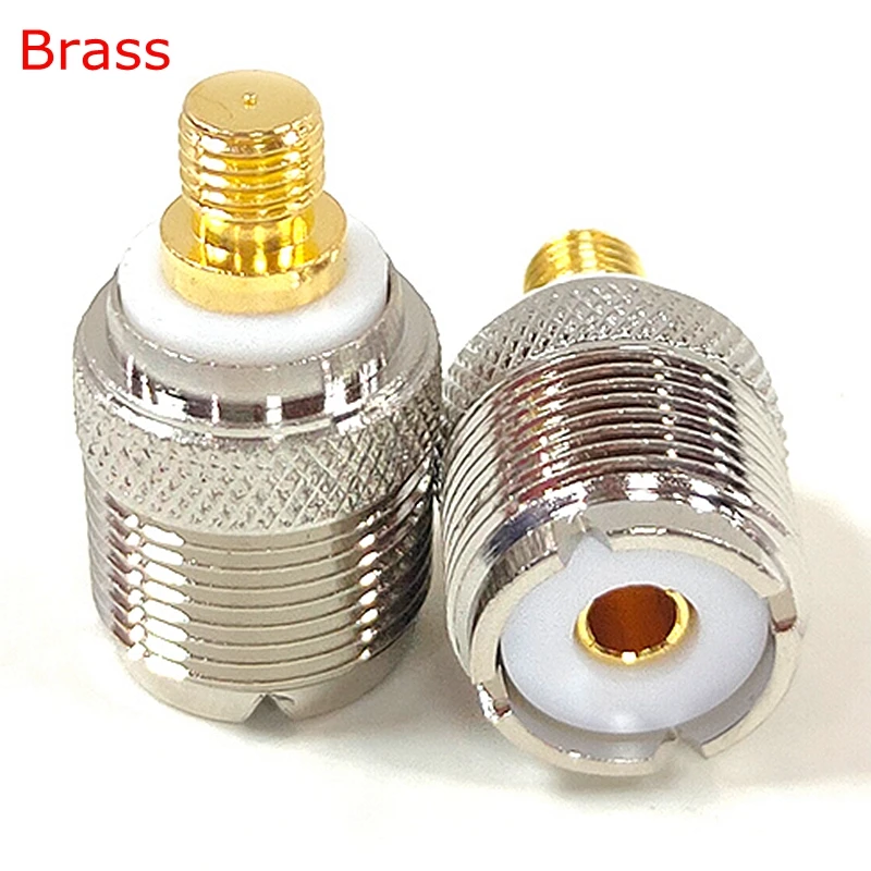 

SL16 UHF SO239 Female Jack To Motorola Flat Test Connector Head KENWOOD Antenna Socket Brass UHF To MOTO Coaxial RF Adapters