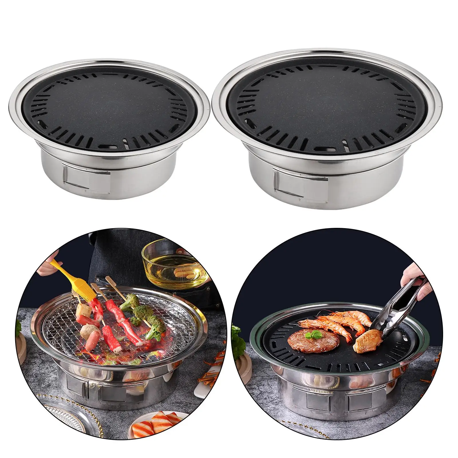 

Charcoal Barbecue Grill BBQ Stove BBQ Plate Smokeless for Grilling
