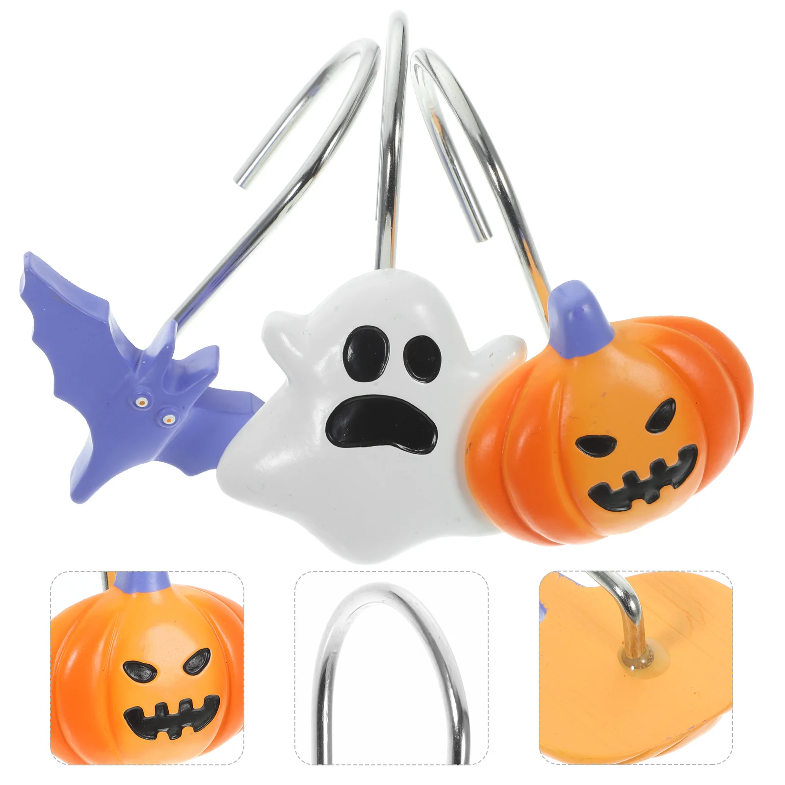 

12 Pcs Bathroom Curtain Hooks Halloween Decor Decorative Retro Iron Bedroom