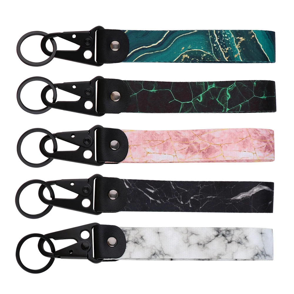 

Fashion Marble Pattern Phone Strap Keys Car Keyring Lanyard for ID Card Holder Hang Rope Keychain Lariat Accessories Gifts