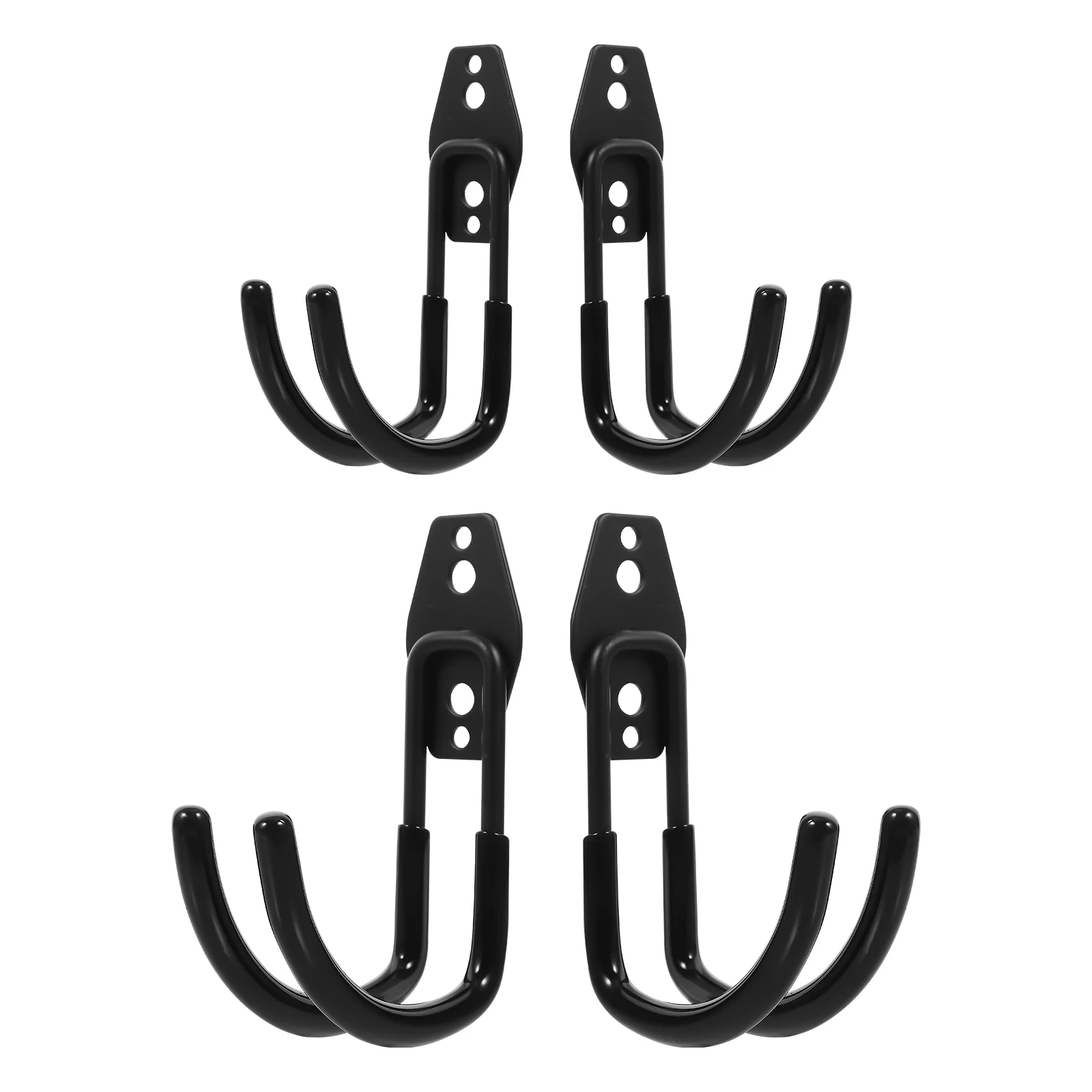 

4 Pcs Garage Tool Hanger Wall Organizer Metal Hooks Ladders Utility Heavy Duty Chairs