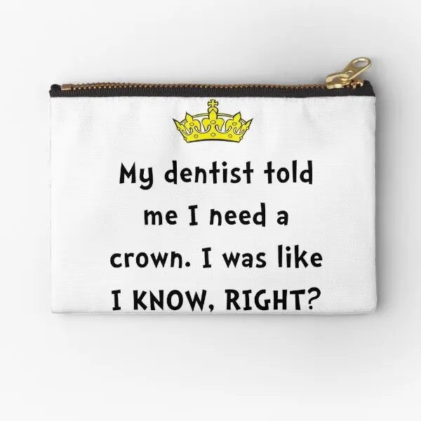 

Чехлы на молнии с короной дантиста, нижнее белье, кошелек для хранения денег, монет, косметики, ключей, Чистая сумка для мужчин и женщин, мале...