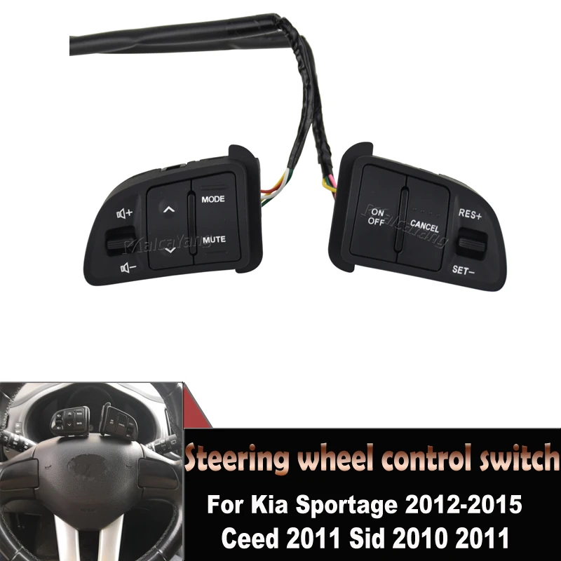 

Steering Wheel Button Answering Phone For Kia Sportage 2012-2015 Ceed Sid 2010 2011 Cruise Volume Control Switch 96700-3W502
