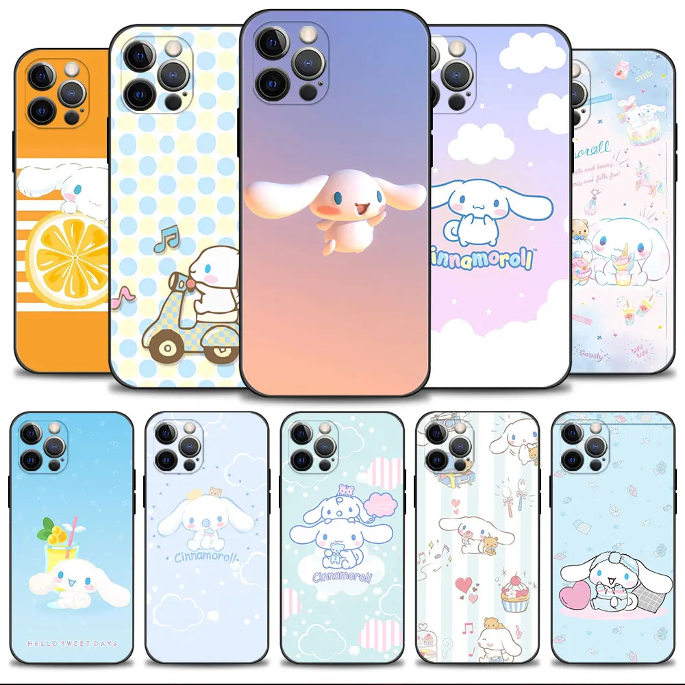 

Cinnamoroll Rainbow Cute Big Ears Phone Shell For Apple iPhone 14 13 12 11 Pro Max 13 12 Mini XS Max XR X 7 8 6 6S Plus Case