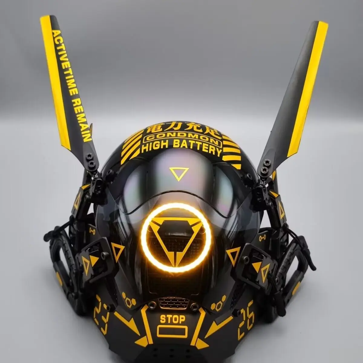 

Cyberpunk Futurism Futurism Gothic Mask Adult Helmet, Halloween role-playing clothing accessories,with LED lights