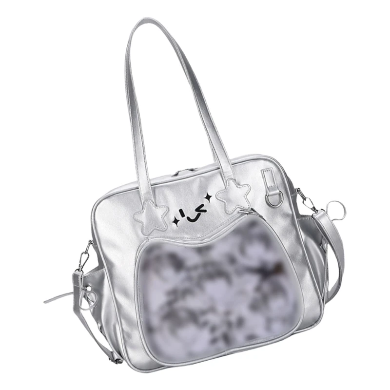 Школьница студентка милая сумка Itabag из искусственной кожи с прозрачным окном