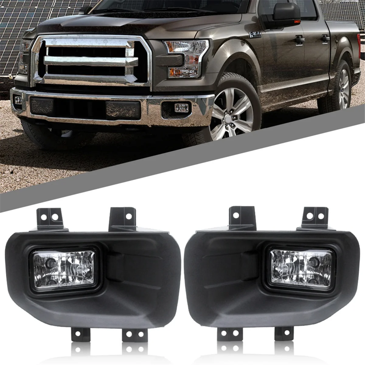 Левый + правый передний бампер противотуманная фара в сборе для Ford Raptor F-150 F150 2015-2017