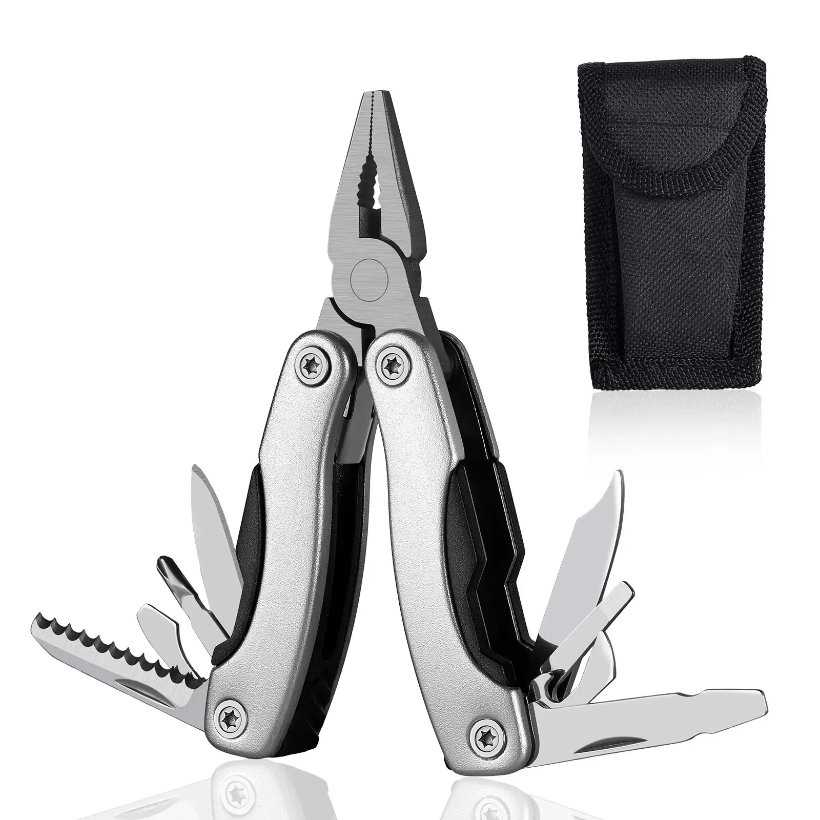 

Портативный карманный многофункциональный инструмент, плоскогубцы, нож, отвертка, ручной инструмент для выживания на открытом воздухе, кемпинга, охоты и пешего туризма, подарки для мужчин